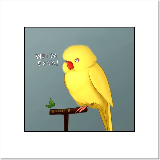 Yellow Birb Wall Art by Mari945